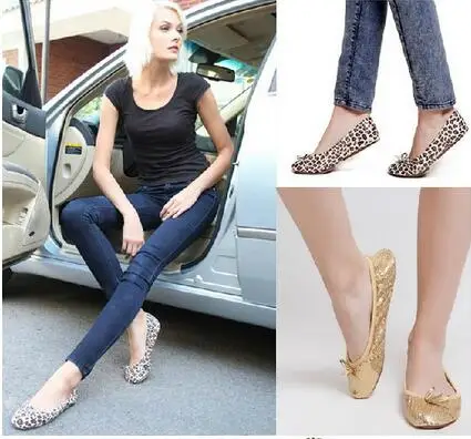 Новинка 2017 складывающаяся обувь складывающиеся балетки танцевальная на плоской