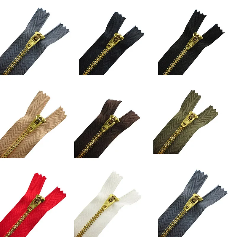 10 шт. металлические молнии с золотыми зубцами 4 #18 см | Дом и сад