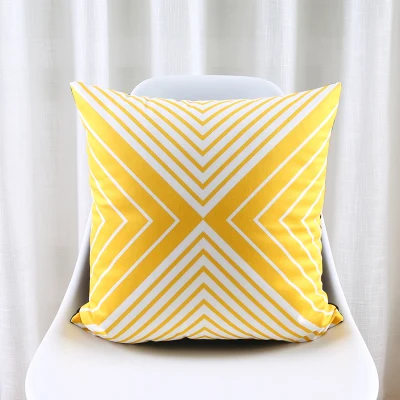 A 45x45cm Желтые декоративные подушки Чехол Серый геометрический чехол для подушки домашний декор серый бархат детские чехол Полосатый Подушка для дивана размером 45*45 см - Цвет: A 45x45cm