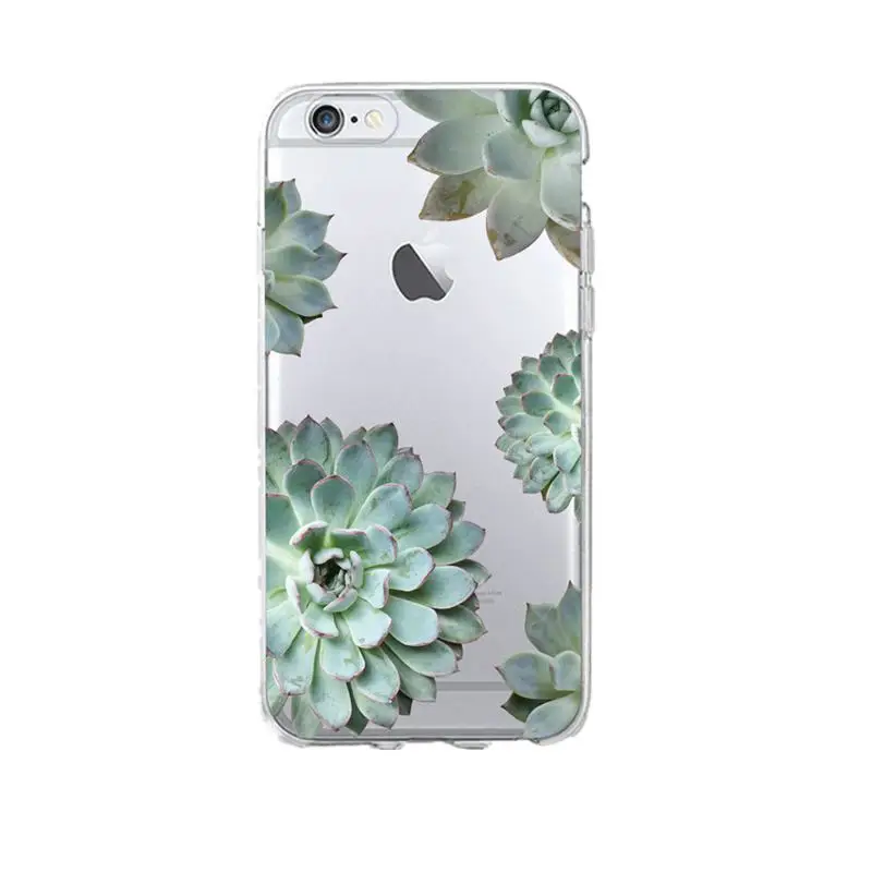 Чехол с зелеными листьями для iphone 6s 6 7 8 plus силиконовый чехол телефона