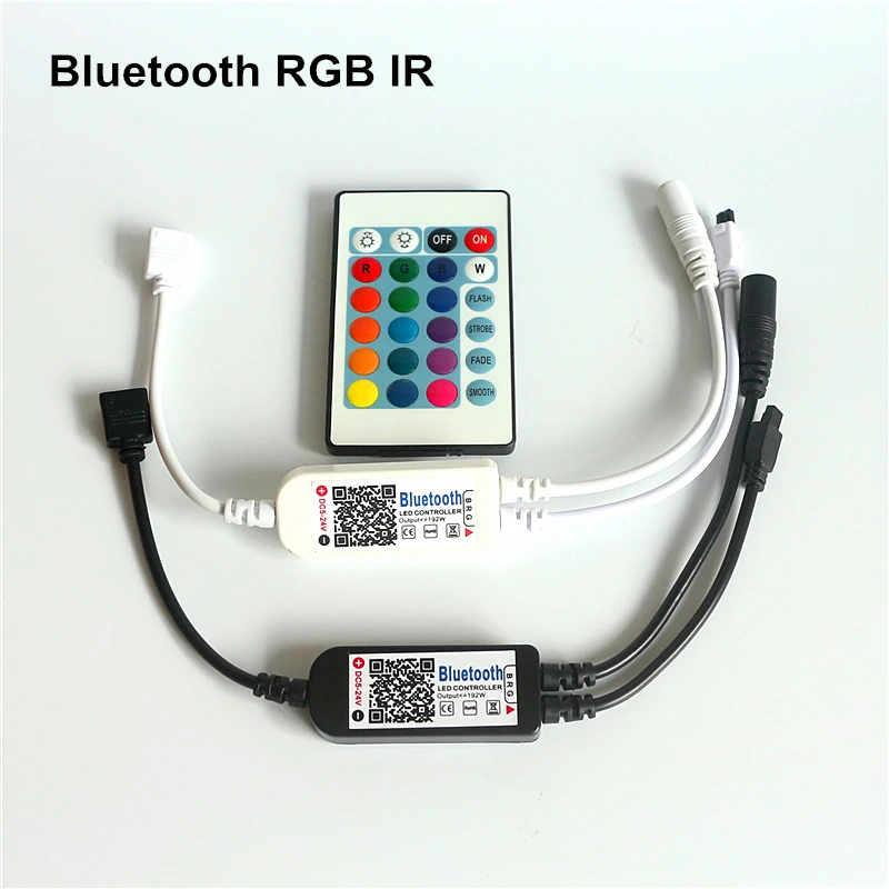DC 5 V 24 Bluetooth Светодиодная лента контроллер мини беспроводной 24key Диммер пульт RGB RGBW