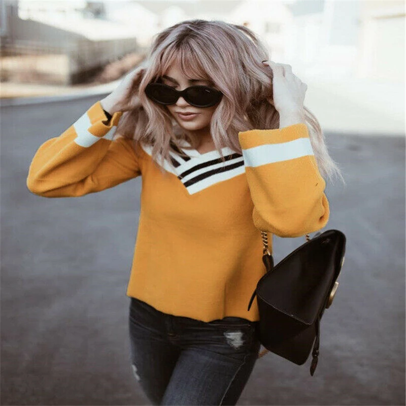 2019 Summer New Women's Long Sleeve Pullover Casual Blouse Loose Lady Jumper Shirt Tops | Женская одежда