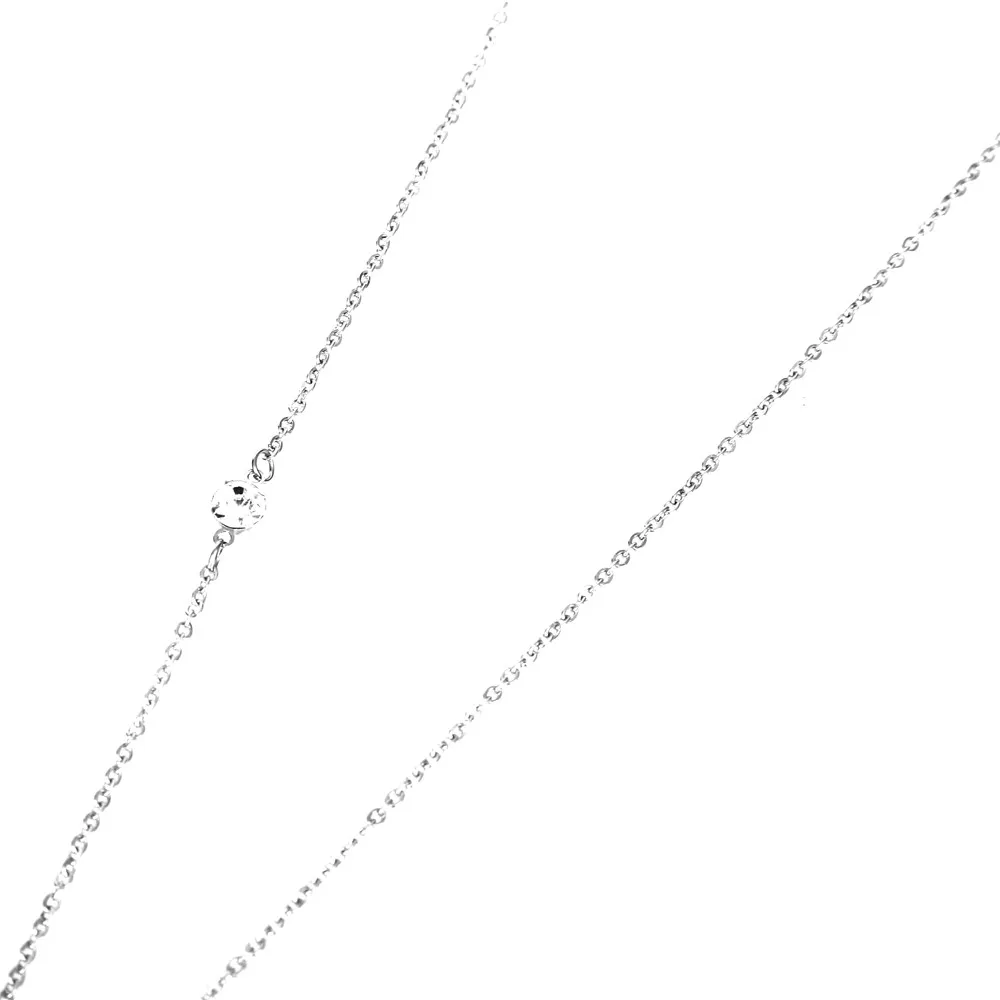 Очаровательная Женская цепочка из нержавеющей стали летний Кристальный