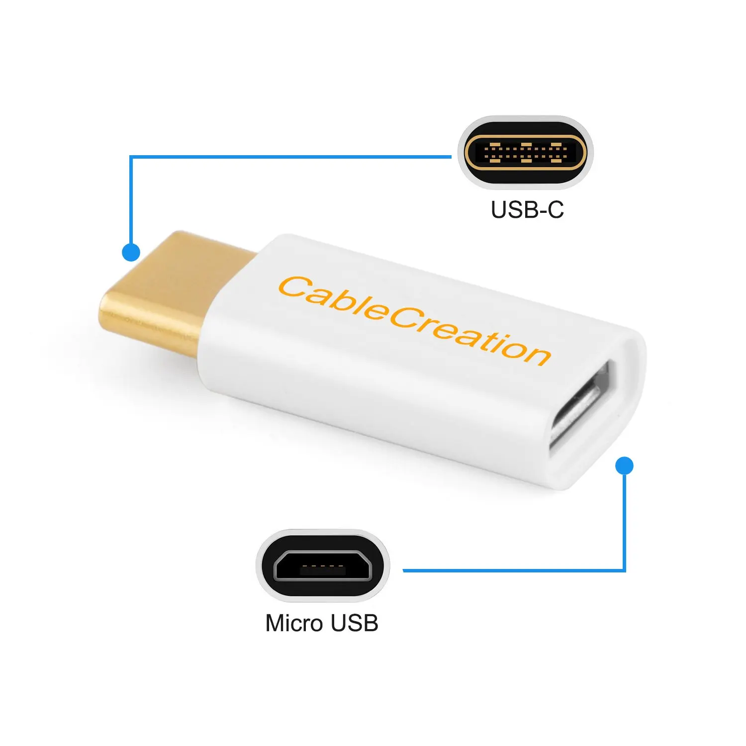 Адаптер jorinдо USB C на Micro адаптер Type USB-C конвертер с резистором 56K совместимый Mate