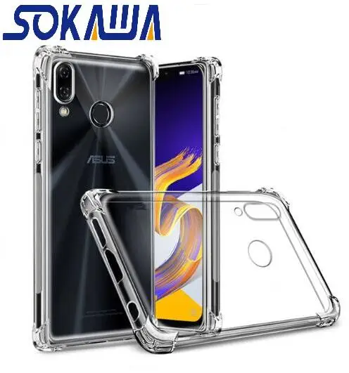 Чехол+Закаленное стекло Прозрачный для Asus Zenfone Max M1 ZB555KL/ZB556KL TPU Гель Силиконовый Защитный Корпус.