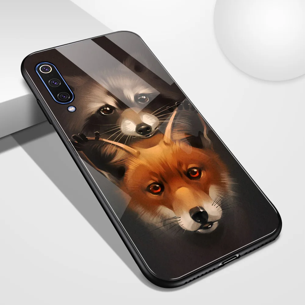 Чехол для xiaomi mi 8 lite, стеклянная задняя крышка, чехол mi x 2 s, милый дизайн с лисой для xiaomi mi 8 8se lite explorer mi 9 9se mi x 2 2s 3 CC9 - Цвет: 03162