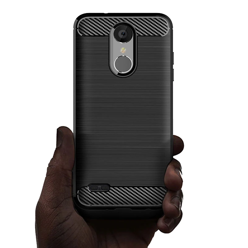 Armor Case For LG Tribute Empire Brushed Carbon Fiber Soft Silicone Shockproof Phone Back Cover Dynasty TPU Funda |