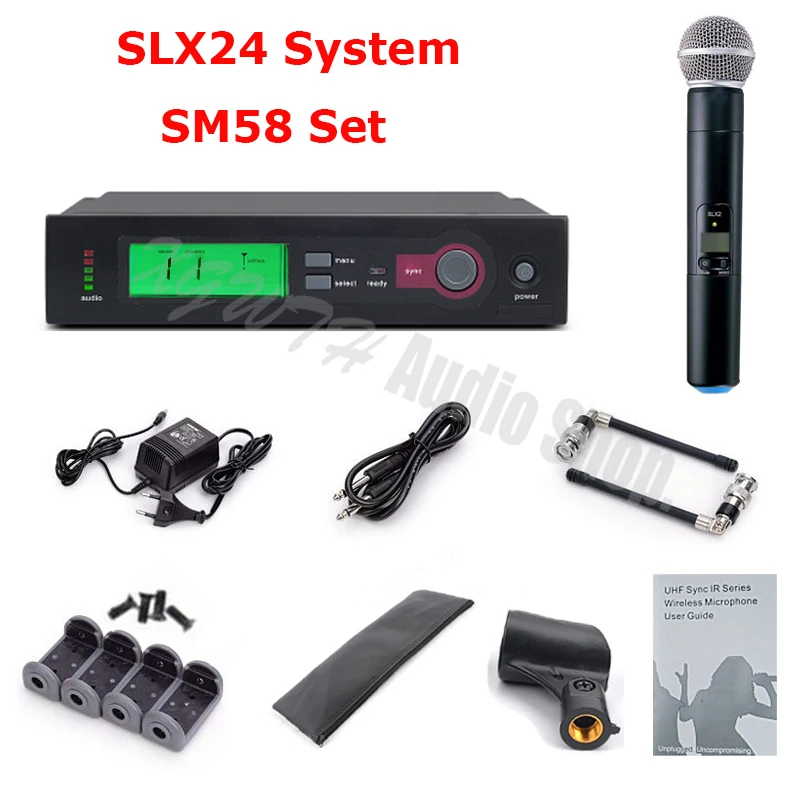 SLX SLX24 SM58 UHF беспроводной микрофон система SM 58 беспроводной супер кардиоидный динамический ручной караоке микрофон для Shure караоке DJ