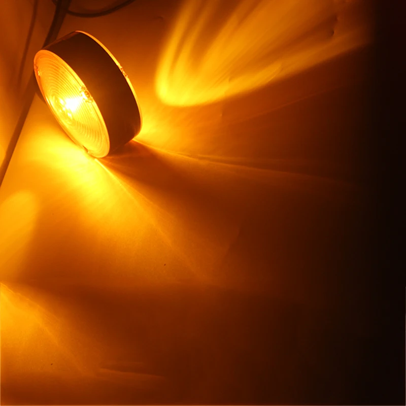 

1Pcs 12V 24V Trailer Truck Double Side Yellow Side Maker Light Warning Light Side Lamp