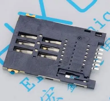 Разъем для SIM карты 6P металлический раскладной модуль мобильной связи GPRS