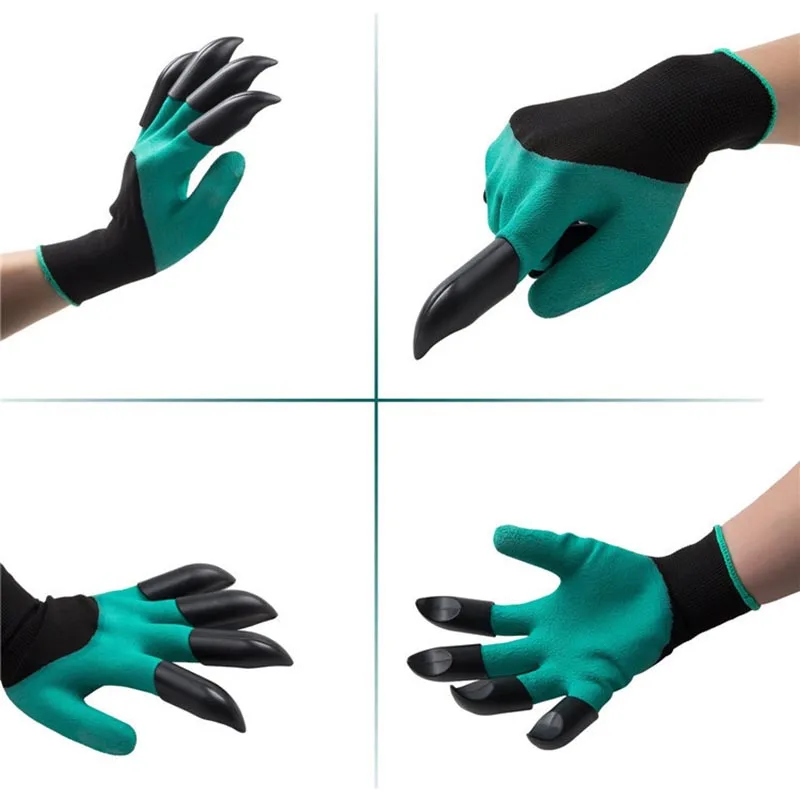 

KopiLova 10 pairs Left and Right Hands Garden Working Gloves With 4 ABS Finger Claws Dig Rake Plant Gloves for Hands Protection