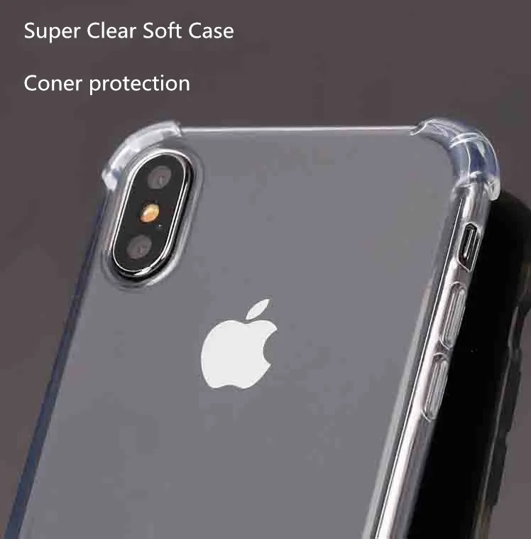 Супер прозрачный мягкий чехол для телефона iPhone 6 6s 7 8 Plus Мягкий Прозрачный X XR XS MAX
