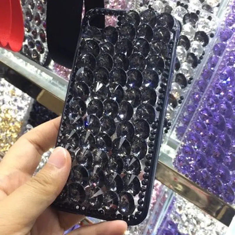 Мягкий чехол со стразами для iPhone 6 s 7 8 plus X XS max XR Samsung galaxy s6 s7 edge s8 s9 note 5 9| |