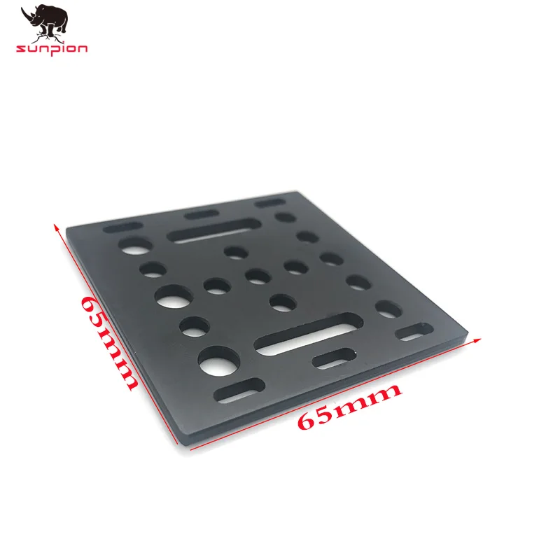 

SUNPION 3d Printer part Openbuilds V-Slot Gantry Plate 20mm black sand blasting 65mmx65mmx3mm For 3d printer