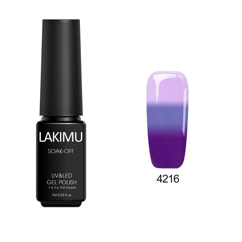 Lakimu Гель-лак для ногтей с тепловым холодом, меняющим цвет, профессиональный стойкий лак для ногтей, впитывающий УФ-цвет, стильный - Цвет: 4216