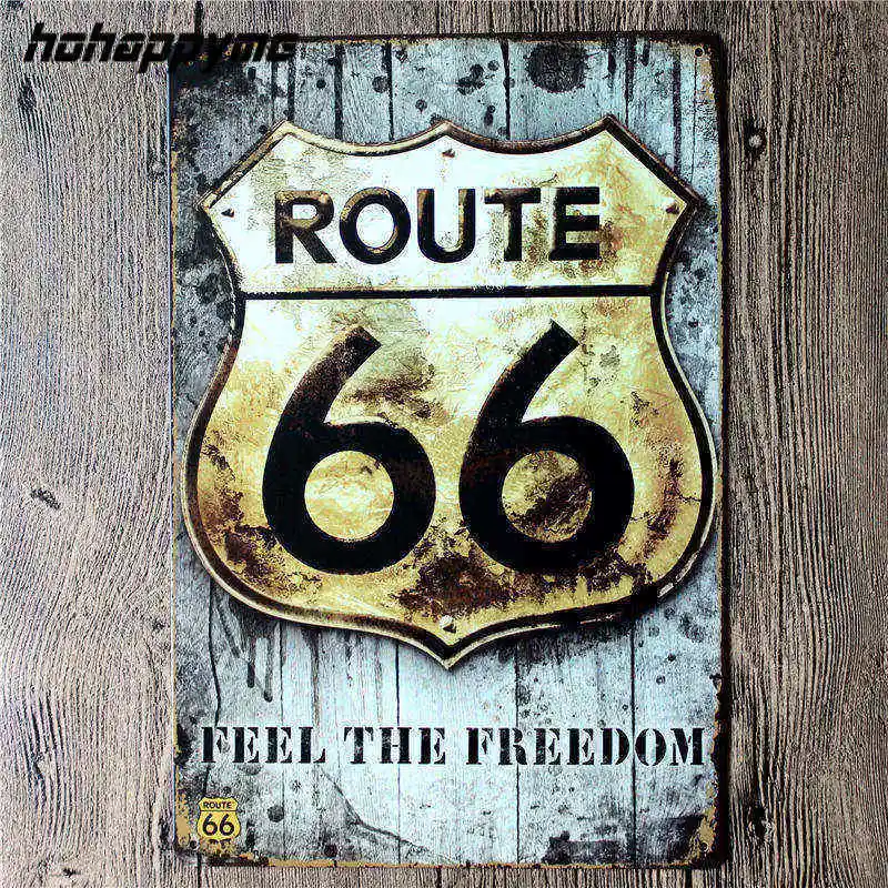 Плакат Route 66 Декор металлический знак украшение жестяные пластины ретро