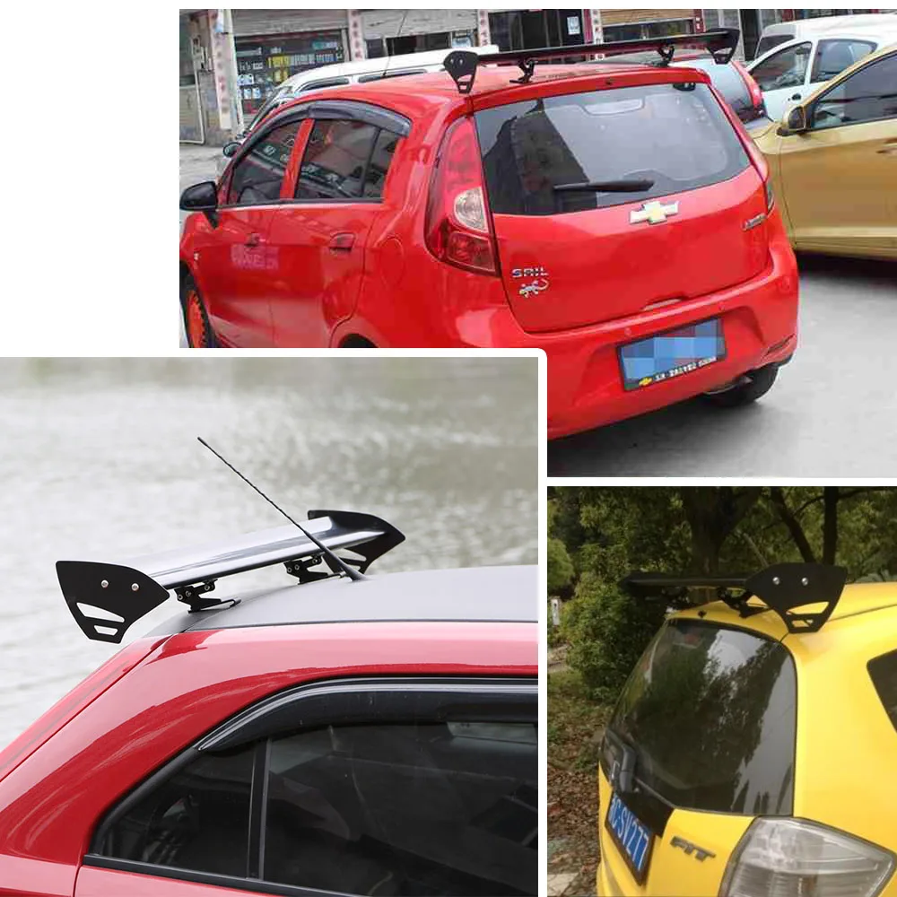 RASTP-43.3&quot Adjustable Aluminum Hatchback Spoiler GT-Style Rear Trunk Wing Tail No Perforation Required Car Racing RS-LTB137 |