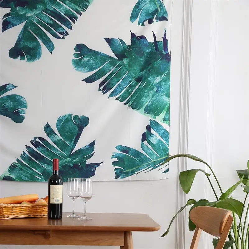 130cmx150cm Banana Leaf Tapestry Plant Nordic Wall Hangs Bedroom Sofa Background Beach Towel Blanket Home Room Decoration | Дом и сад