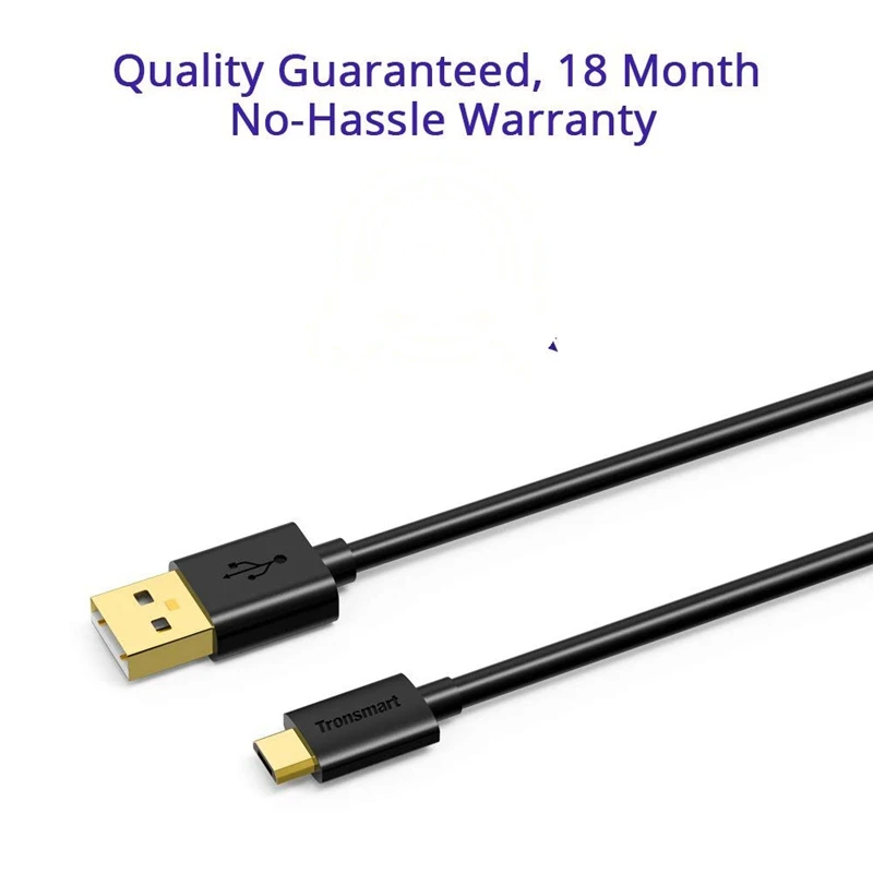 Кабель Micro usb Tronsmart кабель для передачи данных 1 8 м 0 3 белый черный 28AWG 20AWG Oppo Vivo Xiaomi