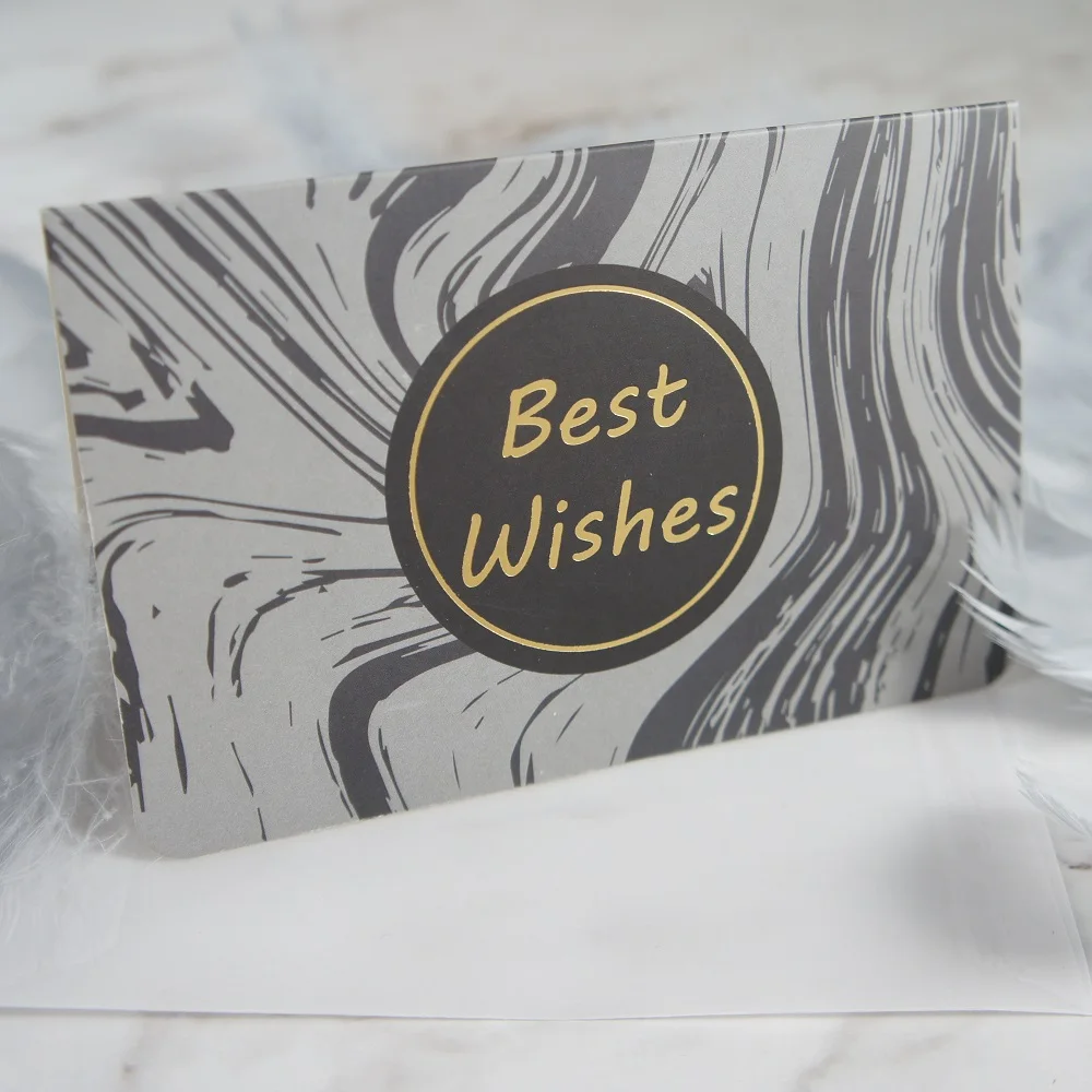 

multi-use 25pcs gold black gray marble design best wishes Card with envelope Scrapbooking party invitation DIY Decor gift card