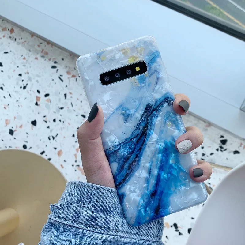DCHZIUAN раковины мраморный чехол для телефона s для samsung Galaxy S10 Plus S10 чехол для samsung S8 S9 Plus Note 8 9 силиконовый чехол