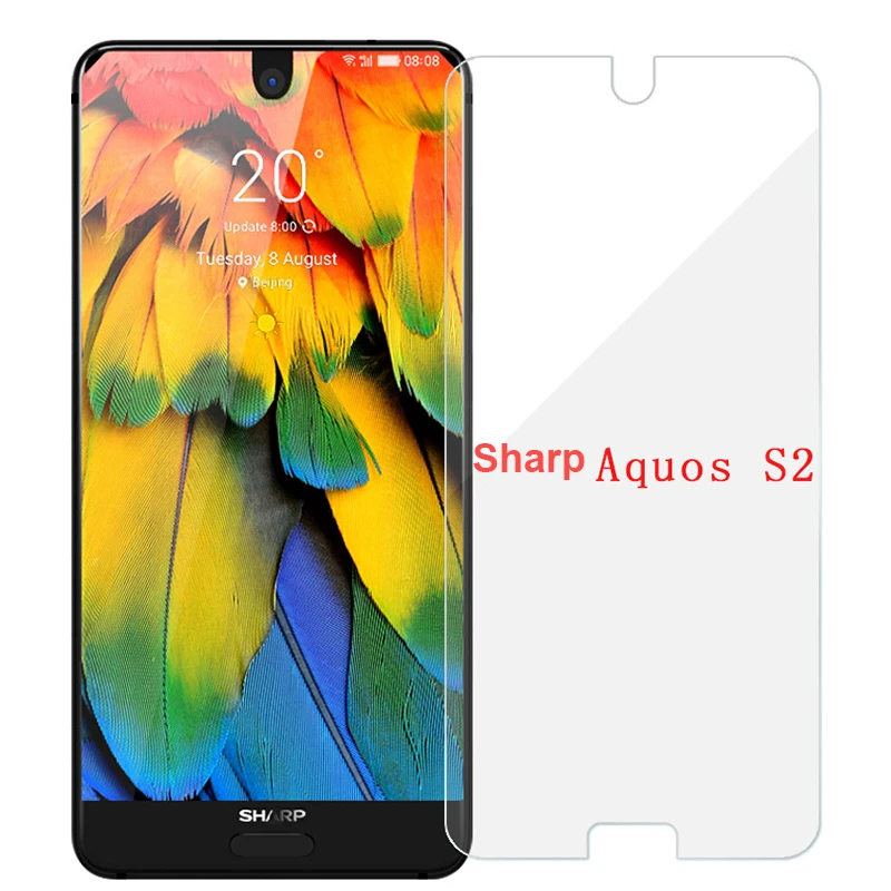 Для Sharp Aquos S2 стеклянная ультратонкая прозрачная пленка из закаленного стекла для