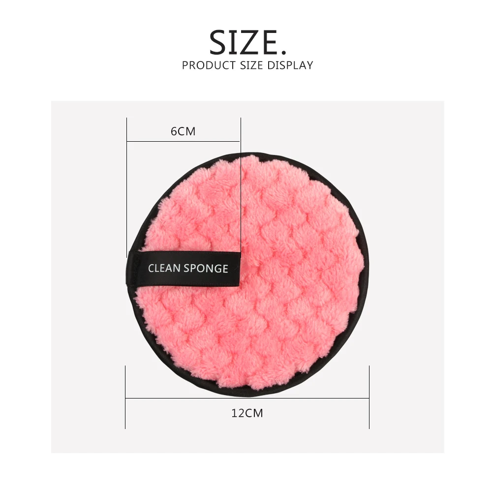 1 шт. мягкий микрофибра макияж спонж для снятия многоразового использования