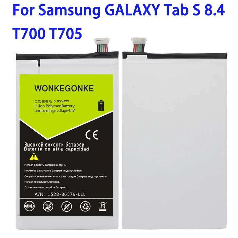 4900 мАч EB-BT705FBC EB-BT705FBE для samsung GALAXY Tab S 8,4 T700 T705 батарея