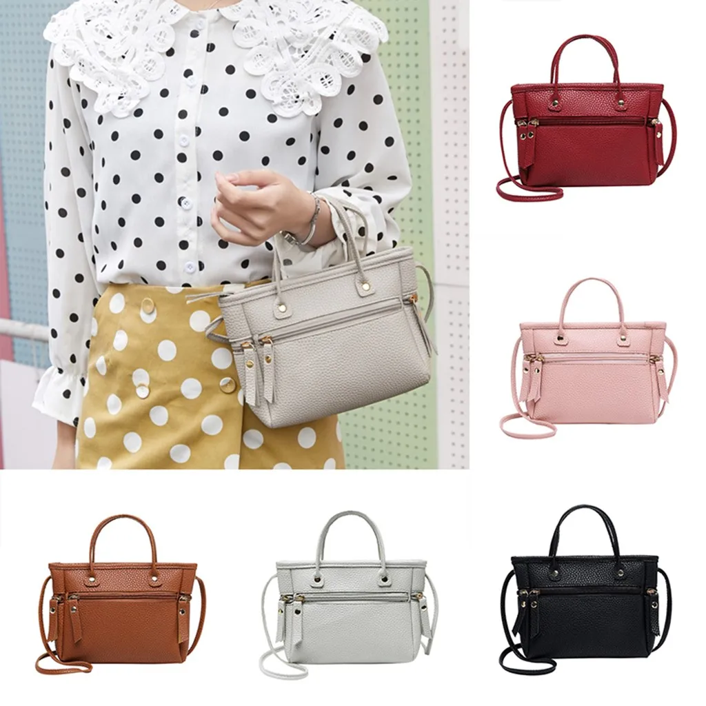 Женская модная однотонная сумка-мессенджер через плечо сумки для женщин кошелек