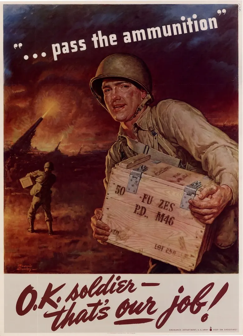 Винтажный пропагандистский постер США WW2 мы не можем победить без женщин