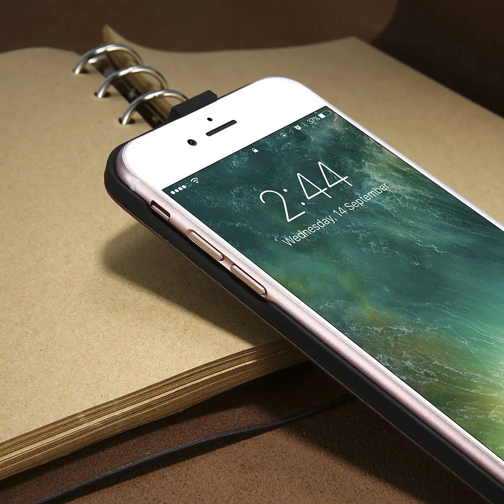 Kisscase Винтаж Вертикальный флип кожаный чехол для iPhone 7 Plus Чехол открыть и Подпушка