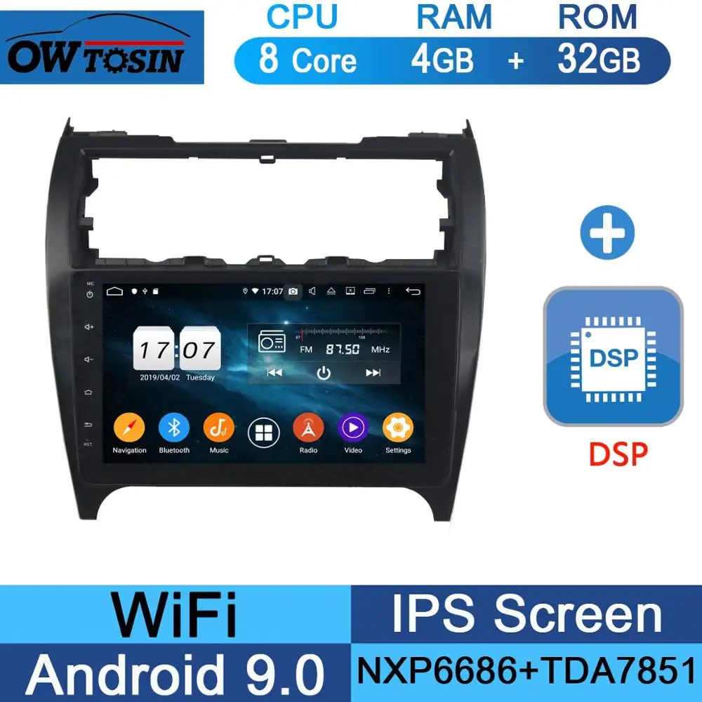 32G DSP 10," ips 8 Core 4G+ 64G Android 9,0 автомобиль радио gps мультимедиа для Toyota Carmry 2012 2013 DSP CarPlay попугай BT - Цвет: 32G DSP