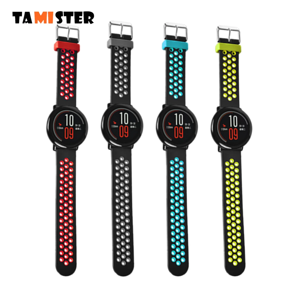 Часы TAMISTER 22 мм спортивные Смарт часы для Xiaomi Huami AMAZFIT силиконовые браслет ремешок