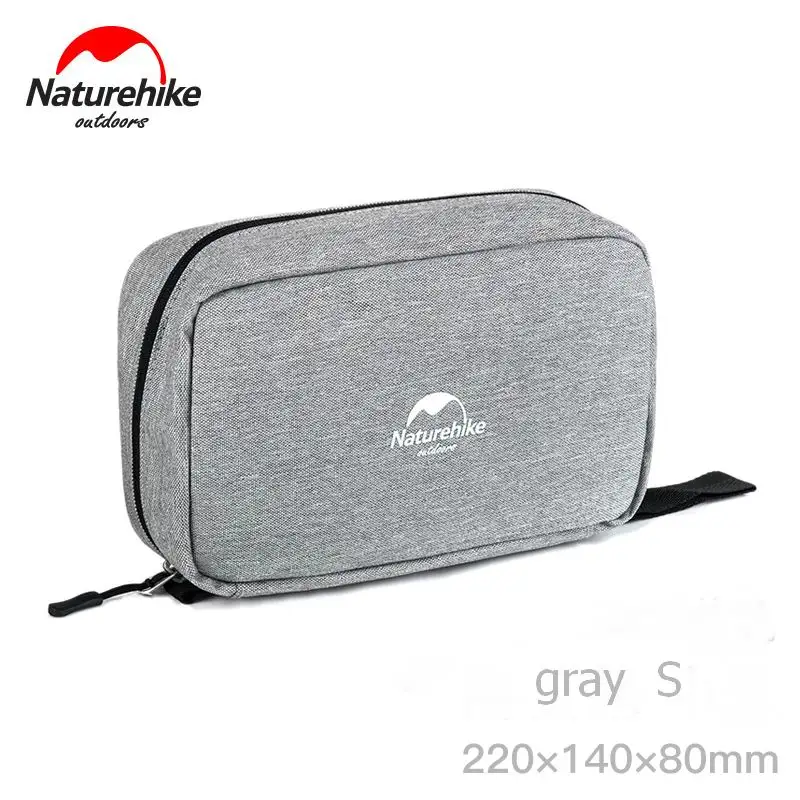 gray S Naturehike сумка для туалетных принадлежностей, сортировка, косметичка, комбинированная, сухая, влажная, водонепроницаемая, моющая сумка, набор для туалетных принадлежностей, органайзер для путешествий, кемпинга, макияж, s m - Цвет: gray S