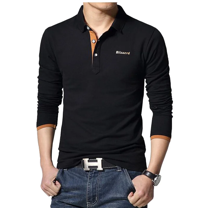 2016 Новая Мода Для мужчин одежда Цвет с длинным рукавом Slim Fit Футболка хлопковая