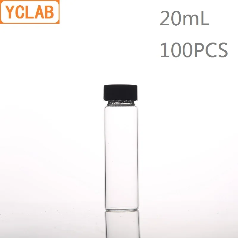 YCLAB 100 шт. 20 мл разноцветная бутылка для сыворотки прозрачный винт с пластиковой