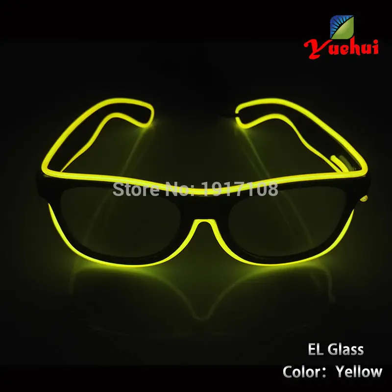 Мигающие светодиодные очки EL wire светящиеся декоративные красочные для вечеринки