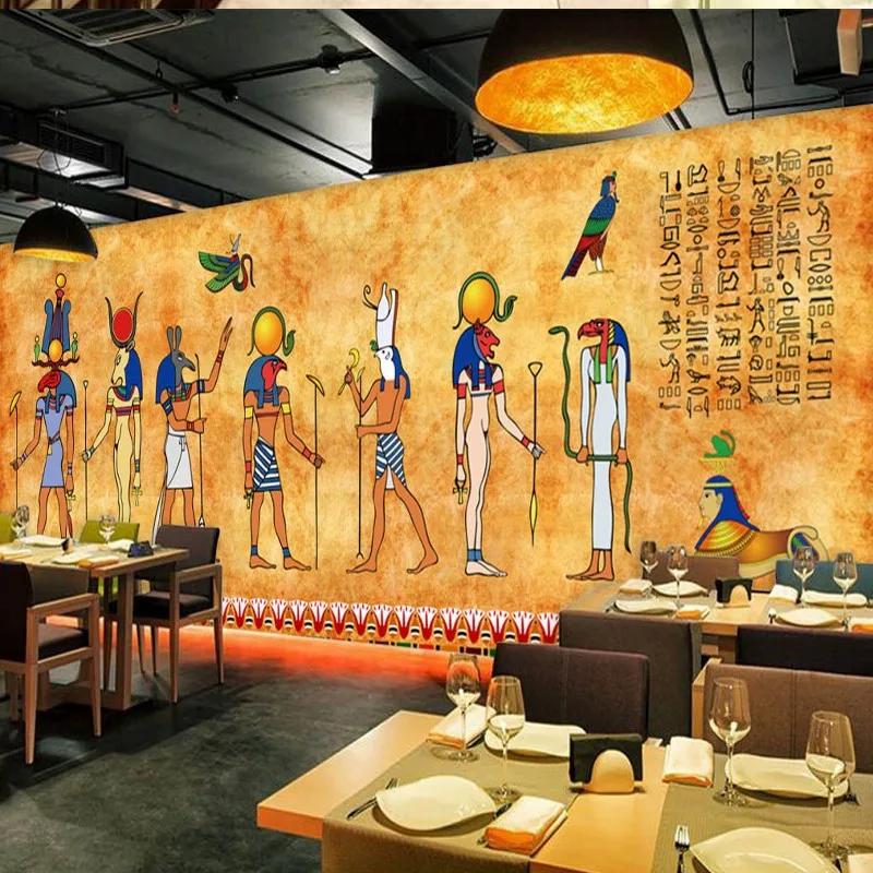 3D photo wallpaper Retro Egyptian fresco custom bedroom living room bar restaurant background wall mural | Обустройство дома
