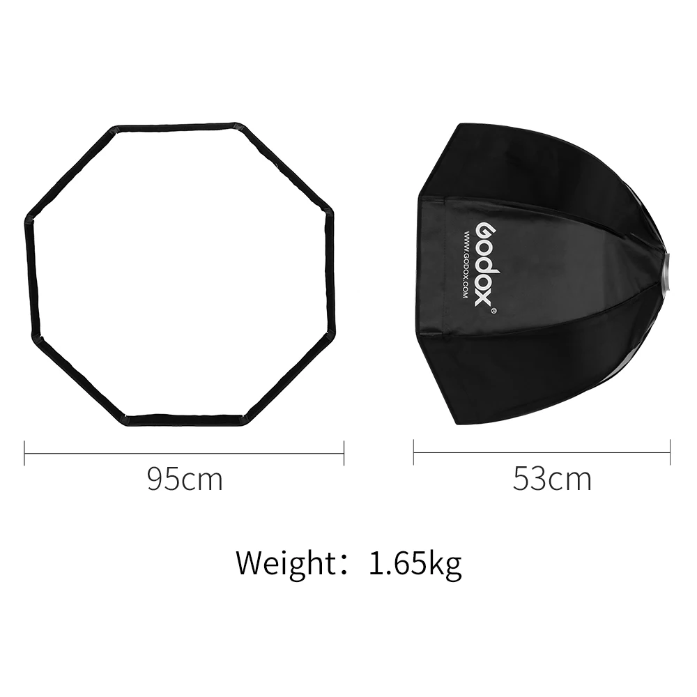 Портативный восьмиугольный Зонт Godox SB-UE 95 см/37 дюймов софтбокс с креплением Bowens