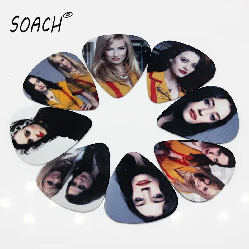 

SOACH 50PCS 0.46mm Hot sale high quality two side earrings pick DIY beauty design pick guitar picks paddle Guitar Accessories