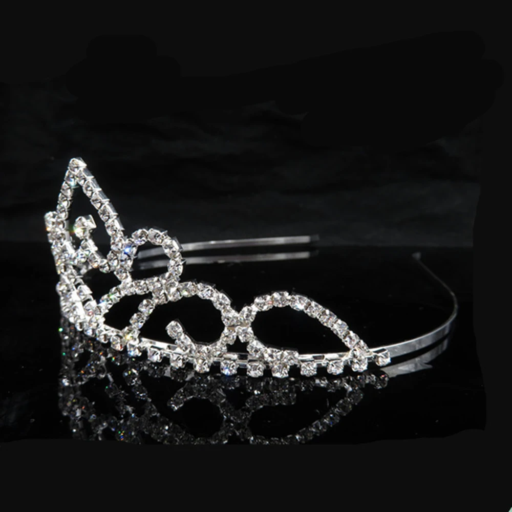 MQUPIN Simple heart Bridal Crowns Handmade Tiaras hairwear Headband Crystal jewelry Queen Crown Wedding Hair Accessories | Украшения и