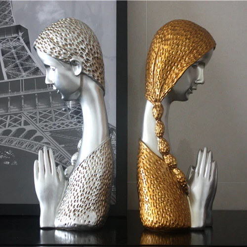 European girls pray fashion jewelry ornaments sculpture Home Furnishing wedding birthday gifts crafts | Дом и сад