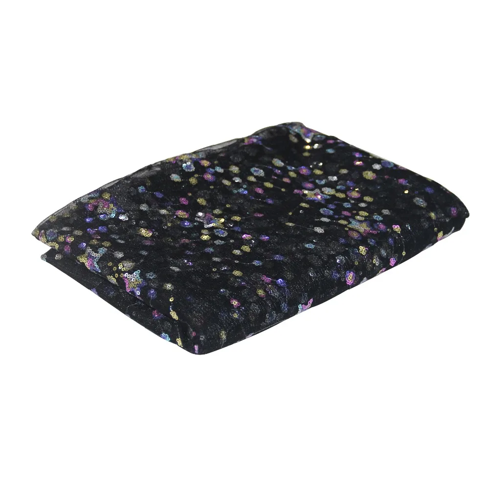 1 ярд блестящая вышивка с блестками Тюль Одежда для девочек женское платье