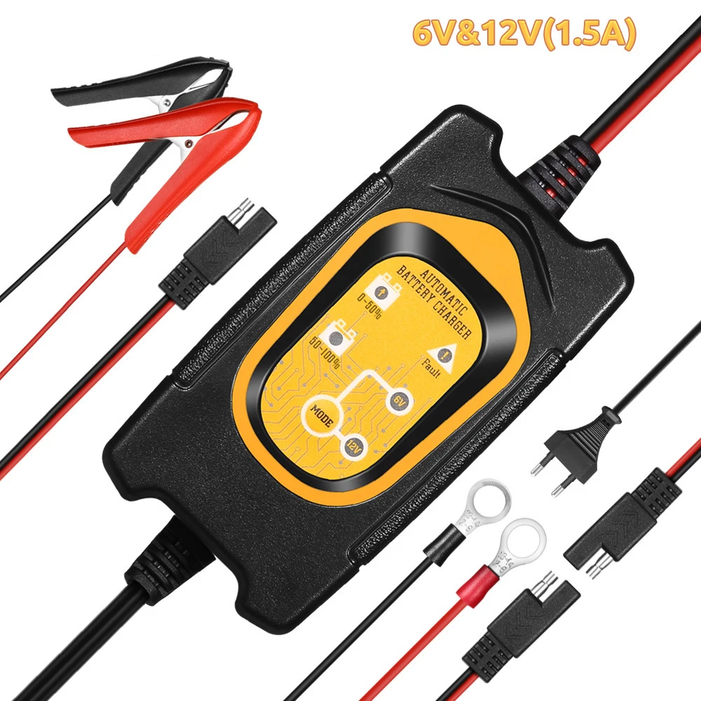 12 V 1.5A зарядное устройство для автомобильного аккумулятора 6 мотоцикла Мото