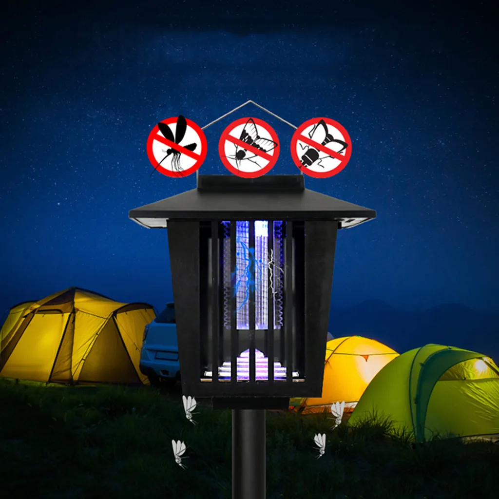 Солнечный СВЕТОДИОДНЫЙ светильник вредителей насекомых Ловушка для Zapper