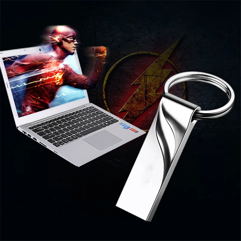 Металлический USB флеш накопитель 64 Гб Высокая скорость 2 0 Серебряный Флешка 8 ГБ 16