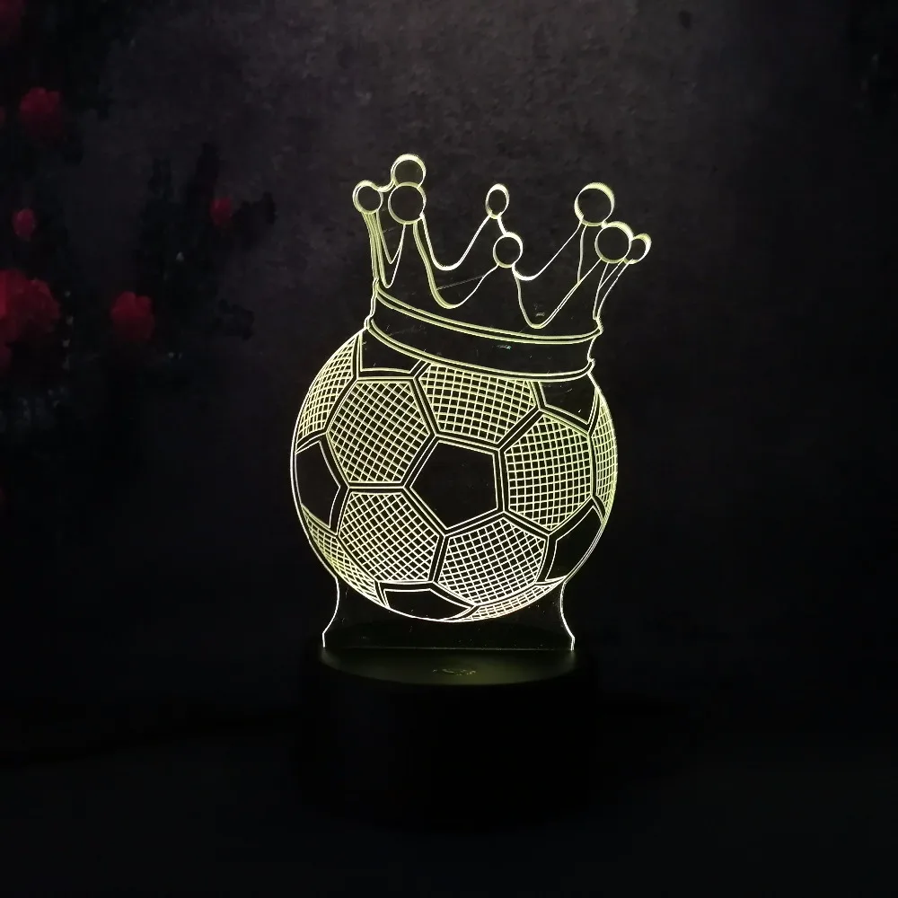 Бесплатная доставка 3D иллюзия светодиодная лампа ночник футбол Императорская