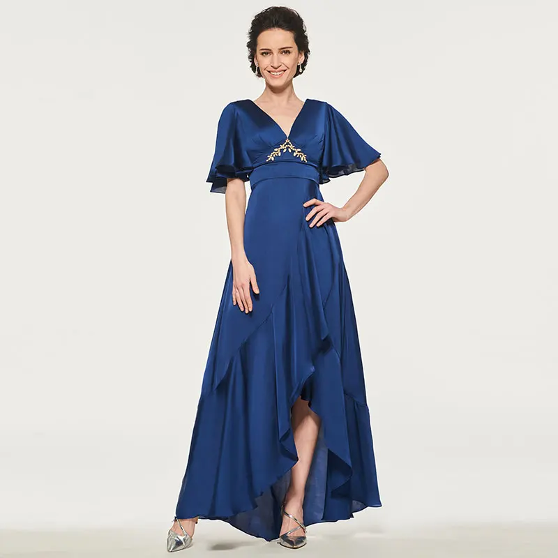 Платье для матери невесты Tanpell с завышенной талией и бисером платье на молнии