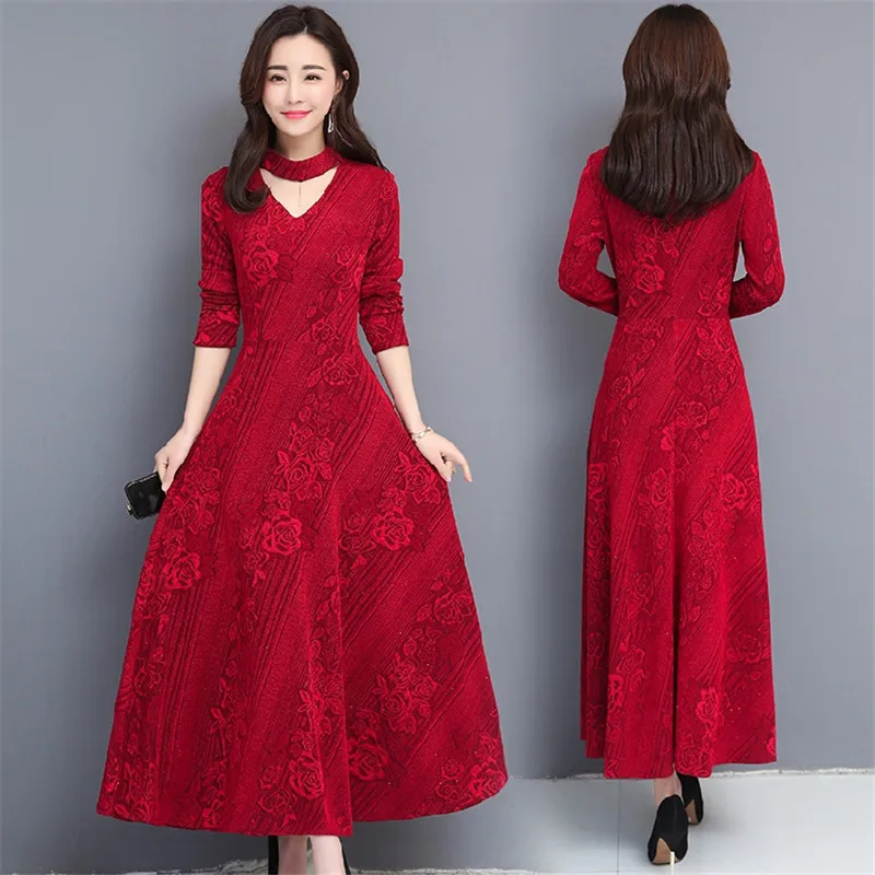 Женское длинное платье в богемном стиле весна-осень 2020 новые модные женские