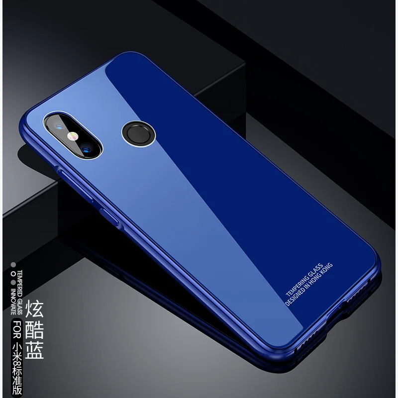 Чехлы для Xiaomi Mi 8 se Чехол Жесткий задний металлический бампер закаленный стеклянный микс 2 S чехол для телефона чехол для Xiaomi Mi 8 se металлический корпус